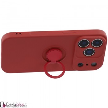 Guminis dėklas su žiedu - bordo spalvos (Apple Iphone 17 Pro Max/18 Pro Max) Guminis dėklas su žiedu - bordo spalvos (Apple Iphone 17 Pro Max/18 Pro Max)